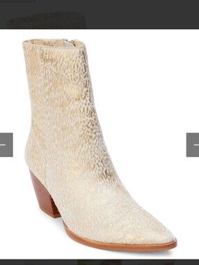 Matisse Caty Ankle Boot - Gold Splatter Cowhair - Size 7.5
